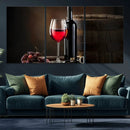 Red Wine and Bottle Canvas Print