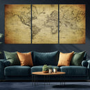 Push Pin World Map Canvas Print – Travel Tracker Wall Art