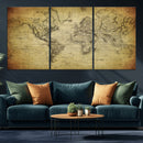 Push Pin World Map Canvas Print – Travel Tracker Wall Art