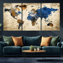 World Map Canvas Print – Detailed Map of the World Wall Art by MyGreatCanvas | Canvas Wall Art Prints | Photo Prints & Wall Decor
