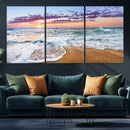Coastal Sunset Art Beach Canvas Wall Art Print | Ocean Waves by MyGreatCanvas | Canvas Wall Art Prints | Photo Prints & Wall Decor