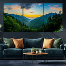Green Forest Wall Art Canvas Print