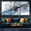 Abstract Art Print - Blue Abstract Canvas Wall Art Print