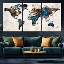 World Map Canvas Print – Framed Travel Map Wall Art for by MyGreatCanvas | Canvas Wall Art Prints | Photo Prints & Wall Decor