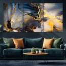Large Abstract Wall Art Print - Gold and Blue Abstract by MyGreatCanvas | Canvas Wall Art Prints | Photo Prints & Wall Decor