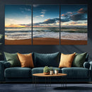 Ocean Beach Wall Art Canvas Print Sunset Artwork Print