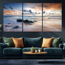 Serene Weather On The Beach Wall Art Canvas Print