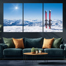 Ski Season Snow Wall Art Canvas Print