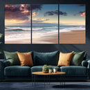 Cloudy Weather Beach Sunset Canvas Print | Sunrise Wall Art by MyGreatCanvas | Canvas Wall Art Prints | Photo Prints & Wall Decor