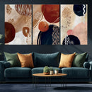 Boho Wall Art Canvas Print Set Mid-Century Prints Bohemian