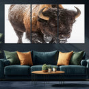 Bison Wall Art Canvas Print For Farmhouse, Wild Animal Wall by MyGreatCanvas | Canvas Wall Art Prints | Photo Prints & Wall Decor
