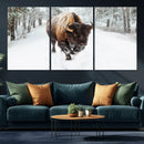 Bison Wall Art Canvas Print For Farmhouse, Animal Canvas