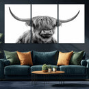 Scottish Highland Cow Cattle Art Print Wall Art Canvas Print by MyGreatCanvas | Canvas Wall Art Prints | Photo Prints & Wall Decor
