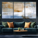 Blue Multi Panel Abstract Wall Art Canvas, Abstract Blue and