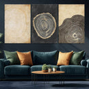 Tree Rings Canvas Wall Art Print – Minimalist Natural
