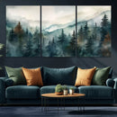 Serenity Forest Wall Art Canvas | Foggy Mountain Landscape