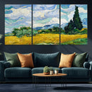 Wheatfield With Cypresses By Van Gogh Painting Wall Art