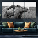 Bear and Cub Wall Art Canvas | 399 Bear Cub