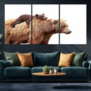 Mother and Baby Bear Canvas Wall Art - Adorable Wildlife