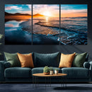Beach Ocean Sunset on the Sea Wall Art Canvas, Beach Ocean by MyGreatCanvas | Canvas Wall Art Prints | Photo Prints & Wall Decor