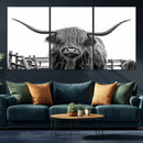 Longhorn Canvas Print, Bighorn Cow Wall Art Canvas Print