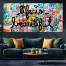Life Beautiful Art Print - Banksy Graffiti Wall Art Canvas by MyGreatCanvas | Canvas Wall Art Prints | Photo Prints & Wall Decor