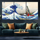 Katsushika Hokusai Kanagawa Giant Wave Wall Art Canvas Print