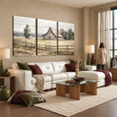 Rustic Farmhouse Barn Wall Art | 3-Panel Framed Gallery Wrap