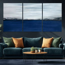 Navy Blue Abstract Wall Art Canvas Print