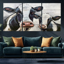 Vintage Baby and Mom Cattle Wall Art Canvas Print by MyGreatCanvas | Canvas Wall Art Prints | Photo Prints & Wall Decor