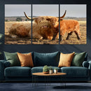 Highland Cow Canvas Wall Art Animal Print for Farm House