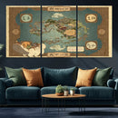 Avatar Wall Art: The Last Airbender Vintage Map - Wall Art