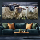 Charming Sheep Portrait Wall Art – Trio of Woolly Companions by MyGreatCanvas | Canvas Wall Art Prints | Photo Prints & Wall Decor