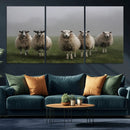 Flock of Sheep in a Mystical Fog – Pastoral Wall Art Canvas by MyGreatCanvas | Canvas Wall Art Prints | Photo Prints & Wall Decor