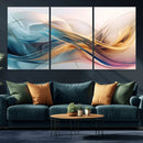 Abstract Flowing Colors Wall Art Canvas Print