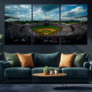 3-Panel Kauffman Stadium Wall Art Print | Large Kansas City