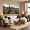 Notre Dame Stadium Giclee Canvas Print | Triptych Wall Art