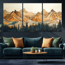 Rustic Wood Mountain Wall Art Print | Triptych Giclee Print by MyGreatCanvas | Canvas Wall Art Prints | Photo Prints & Wall Decor