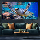 Underwater Sea Turtle Wall Art Canvas Print – Vibrant Ocean