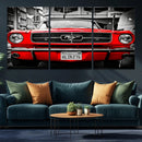 Red Mustang Car Wall Art – Framed Classic Vehicle Canvas by MyGreatCanvas | Canvas Wall Art Prints | Photo Prints & Wall Decor