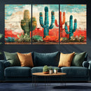 Colorful Cacti Wall Art – Framed Vibrant Succulent Canvas by MyGreatCanvas | Canvas Wall Art Prints | Photo Prints & Wall Decor