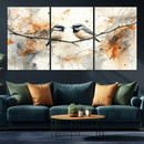 Abstract Watercolor Chickadee Bird Canvas Wall Art Print - by MyGreatCanvas | Canvas Wall Art Prints | Photo Prints & Wall Decor