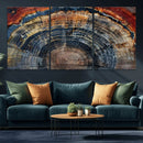 Abstract Tree Ring Wall Art Canvas Print – Colorful Framed