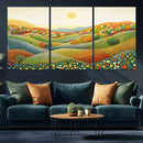 YAYOI KUSAMA Wall Art - Colorful Dot Art Landscape Canvas,