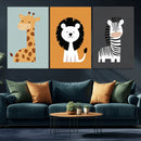 Boho Jungle Animal Nursery Wall Art Prints – Safari Decor