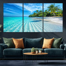 Tropical Beach Wall Art Canvas Print - Serene Ocean