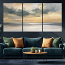 Modern Coastal Artwork with Vibrant Abstract Ocean Waves