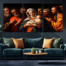 Religious Canvas Wall Art Print - Madonna and Child with