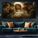 Mary Jesus Canvas Wall Art Print - Madonna and Child with