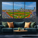 Wrigley Field Chicago Cubs Panoramic Canvas Print –
